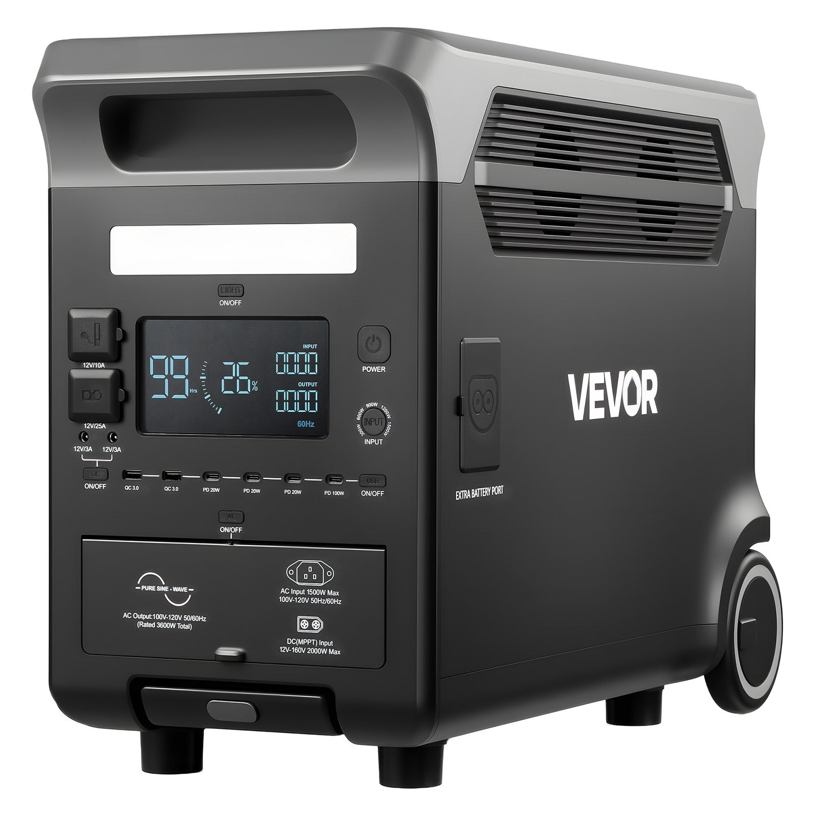 VoltCore 3600 Max Portable Power Station | 3,600W, 3,840Wh