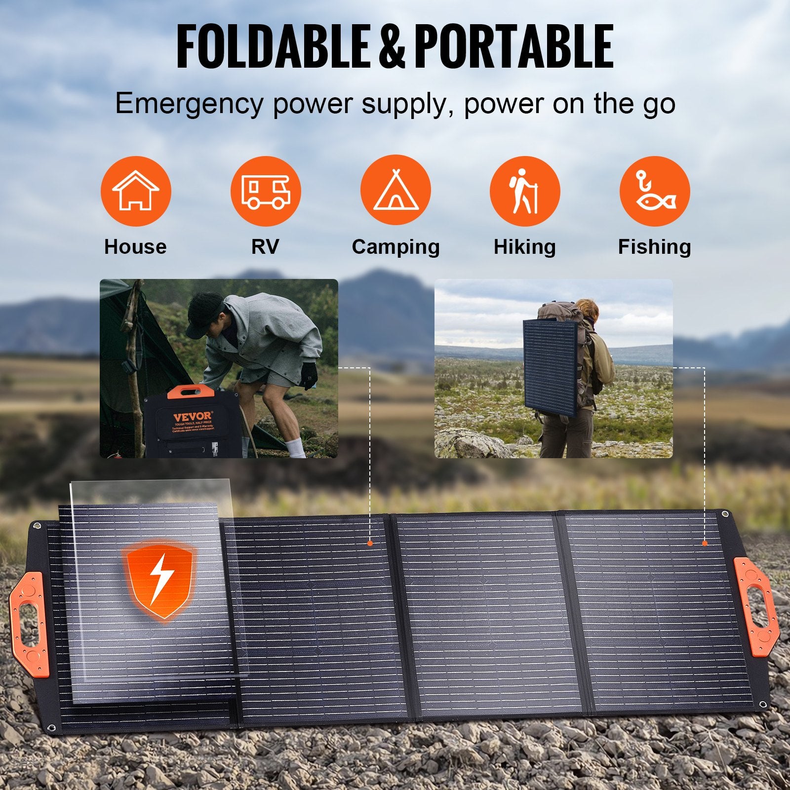 VoltCore Helios 120W Foldable Solar Panel | ETFE, 23% Efficiency