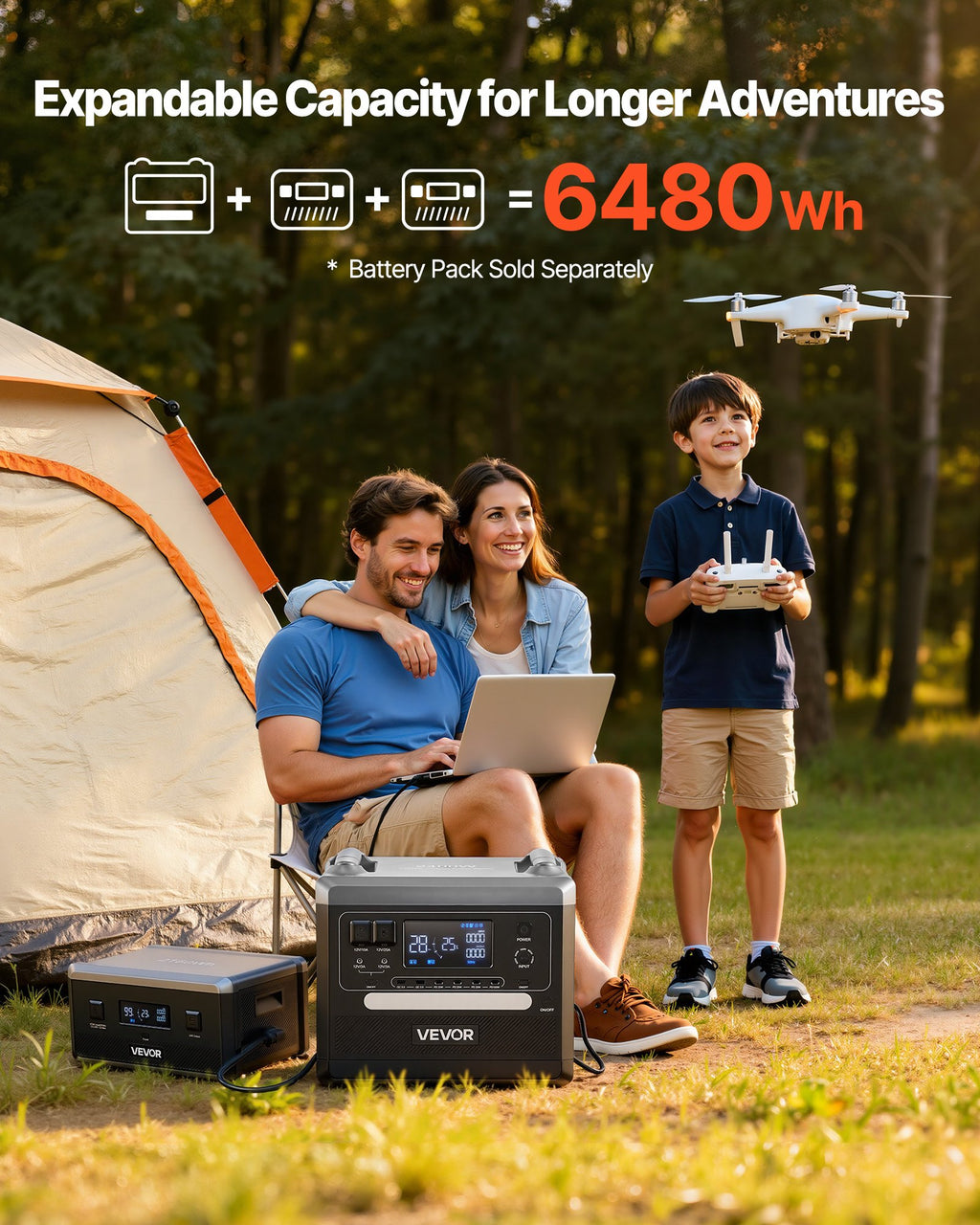 VoltCore 3000 Solar Kit | 3,000W, 3,072Wh + 2x 200W Panels
